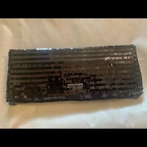 BCBG Max Azria New With Tags, Black Sequin Clutch